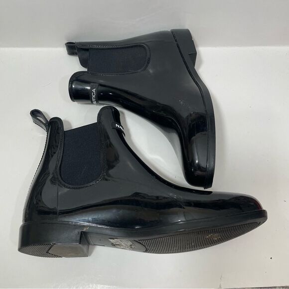Nautica Black Ankle Length Rain Boots - Picture 5 of 8